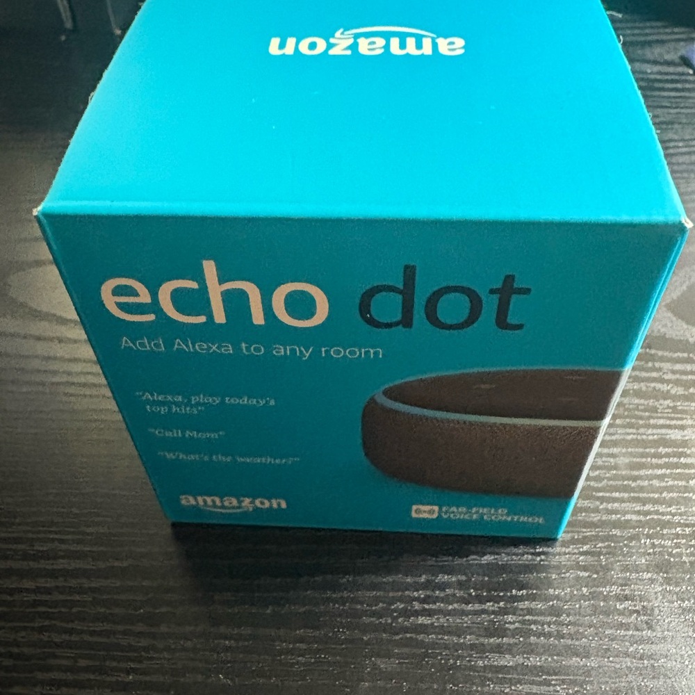 Amazon Echo Dot Smart Speaker in Black and Gray